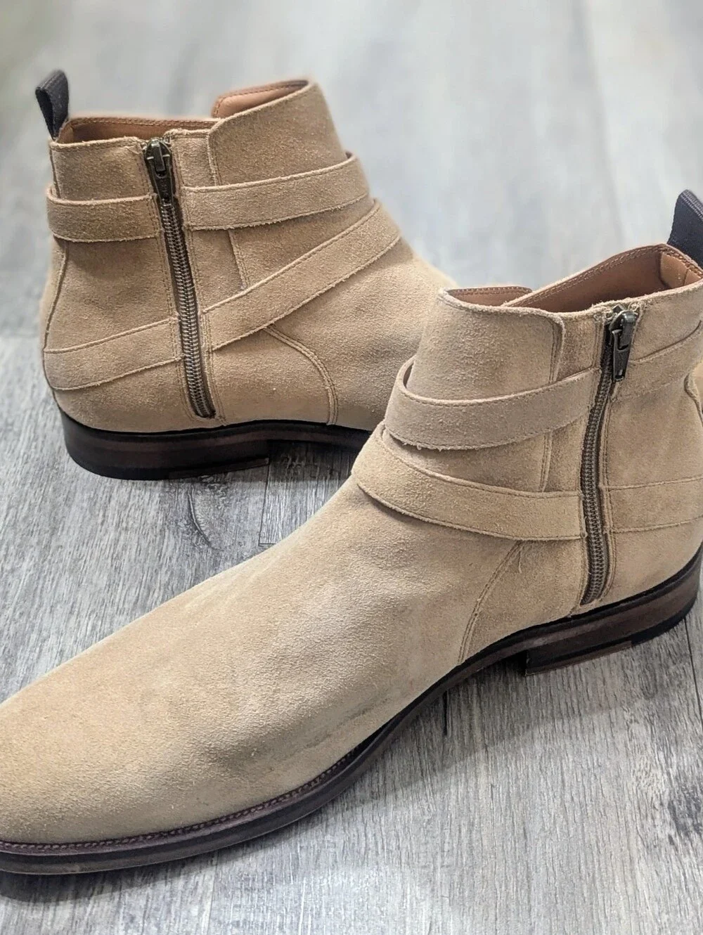 Aldo Suede Chelsea Ankle Boots in Beige - Men's Dress Boot